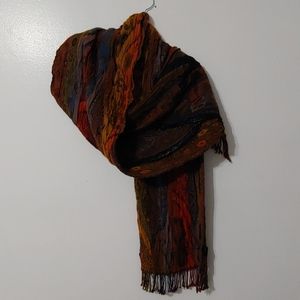 Scarf/wrap vibrant reversible Tolani scarf